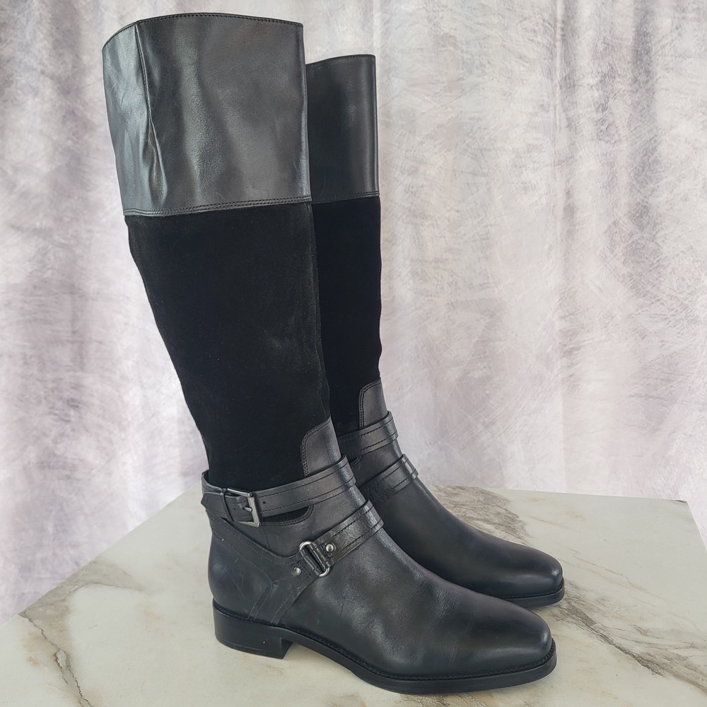 Joan David Size 9 M Dazadarah Knee High Black Tall Boots
